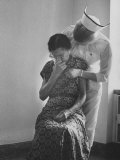 Nurse Trying to Comfort an Elderly Patient Photographic Print by Carl Mydans