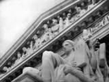 Guardian of Law, Statue Created by Sculptor James Earle Fraser Outside the Supreme Court Building Photographic Print by Margaret Bourke-White