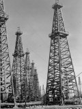 Oil Well Rigs in a Texaco Oil Field Photographic Print by Margaret Bourke-White