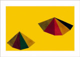 Pyramid on Yellow, c.1986 Serigraph by Sol Lewitt