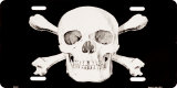 Skull & Crossbones License Plate Tin Sign