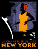 La Chanteuse de Jazz  Print by Johanna Kriesel