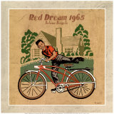 Le Velo Rouge  Poster by Philippe David