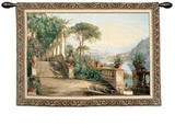 Lodge Lake Como Wall Tapestry by Carl Frederic Aagaard