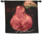 Red Pear Wall Tapestry by Nicole Etienne