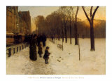 Stadtpark von Boston im Zwielicht, 1885–1886 Poster von Childe Hassam