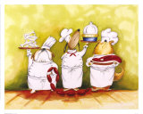 Dog Food Is Served Posters by Tracy Flickinger