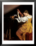 The Lute Player, c. 1610  Prints by Orazio Gentileschi