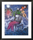 Le violoniste bleu Posters par Marc Chagall