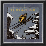 Le ski au soleil I  Prints by Philippe David