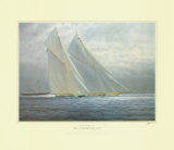 L'America's Cup - Resolute contre Shamrock IV, 1920 (signé) Affiche par Tim Thompson