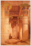 View Under the Grand Portico of the Temple of Philae, Nubia Posters by David Roberts