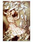 Alice and the Pack of Cards Affiches par Arthur Rackham
