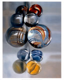 Five Marbles Poster von Charles Bell