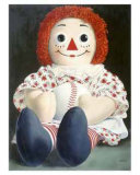 Raggedy Ann with Baseball Kunstdrucke von Charles Bell