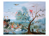 Tropical Birds in a Landscape Giclée-Druck von Jan van Kessel