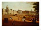 The 2nd Footguards (Coldstream) on Parade at Horse Guards, circa 1750 Giclée-Druck von John Chapman