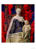 Virgin and Child Surrounded par Angels Estampe par Jean Fouquet
