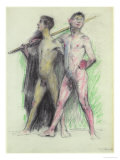 Study of Two Male Figures Giclée-Druck von Lovis Corinth