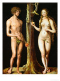 Eve et Adam Estampe par Lucas Cranach the Elder