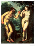 Eve et Adam Estampe par Peter Paul Rubens