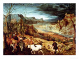 The Return of the Herd (Autumn) 1565 Giclee Print by Pieter Bruegel the Elder
