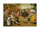 Peasant Dance, (Bauerntanz) 1568 Giclee Print by Pieter Bruegel the Elder
