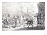 The landing in England of Senesino, famous castrato singer engaged by Handel for Italian operas Giclee Print