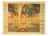 A View of the Fireworks and Illuminations at His Grace the Duke of Richmond's at Whitehall Giclee Print