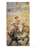 Lao-Tzu (circa 604-531 BC) Riding His Ox, Chinese, Ming Dynasty (1368-1644) Giclée-Druck