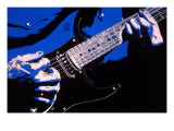 Close-up of Electric Guitar Player Giclee Print by Carol & Mike Werner