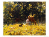 Milking Time, 1889 Giclée-Druck von Charles Courtney Curran