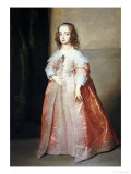 Portrait of Mary, Princess Royal (1631-1660) Estampe par Sir Anthony Van Dyck