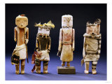 Four Hopi Cottonwood Kachina Dolls, Giclee Print
