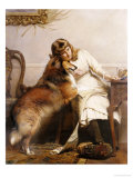 Coeurs tendres Estampe par Charles Burton Barber