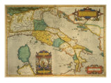 Map of Italy Giclee Print by Abraham Ortelius