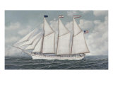 Schooner-Elsie Bayless Estampe par Antonio Jacobsen