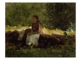 On the Fence Giclee Print by Winslow Homer