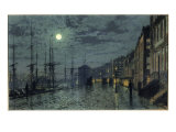 City Docks von Moonlight Giclée-Druck von John Atkinson Grimshaw