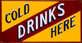 Cold Drinks Tin Sign by Marty Mummert