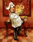 Chefs with Wine III  Prints by Shari Warren