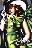 Jeune fille en vert Posters par Tamara de Lempicka