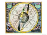 Map Charting the Orbit of the Moon Around the Earth Giclee Print by Andreas Cellarius