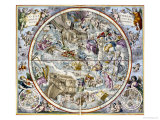 Map of the Christian Constellations as Depicted by Julius Schiller Giclee Print by Andreas Cellarius