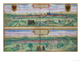 Town Plan of Vienna and Buda, from "Civitates Orbis Terrarum" Giclee Print by Joris Hoefnagel