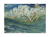 Neptune's Horses, Illustration for "The Greek Mythological Legend," Published in London, 1910 Estampe par Walter Crane