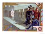 The Ghost of the King Appearing to Hamlet, Scene from Act I of 'Hamlet' by William Shakespeare, Giclee Print