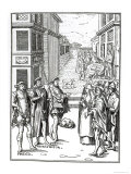 Sale by Town Crier, after a Woodcut in "Praxis Rerum Civilium", Giclee Print