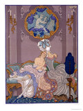 Bedroom Scene from "Les Liaisons Dangereuses" by Pierre Choderlos De Laclos Published 1920s Giclee Print by Georges Barbier