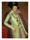 James I and VI of Scotland Giclee Print by John De Critz